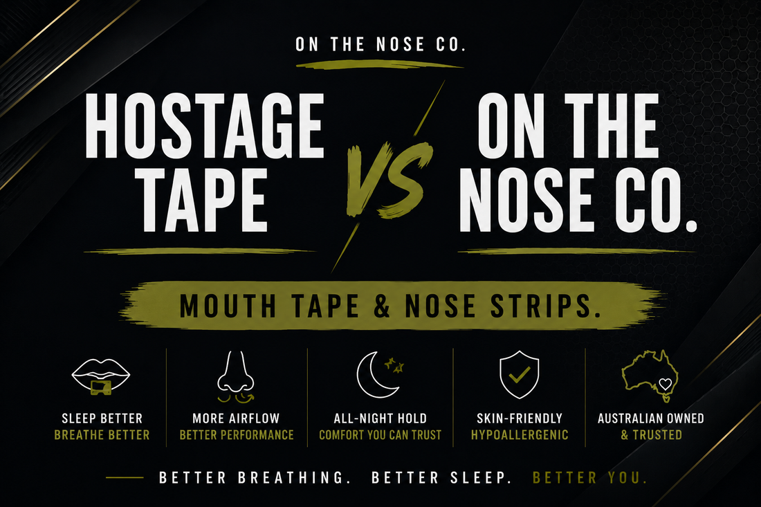 Hostage Tape vs On The Nose Co.: Which Mouth Tape and Nose Strips Are Better in the US?
