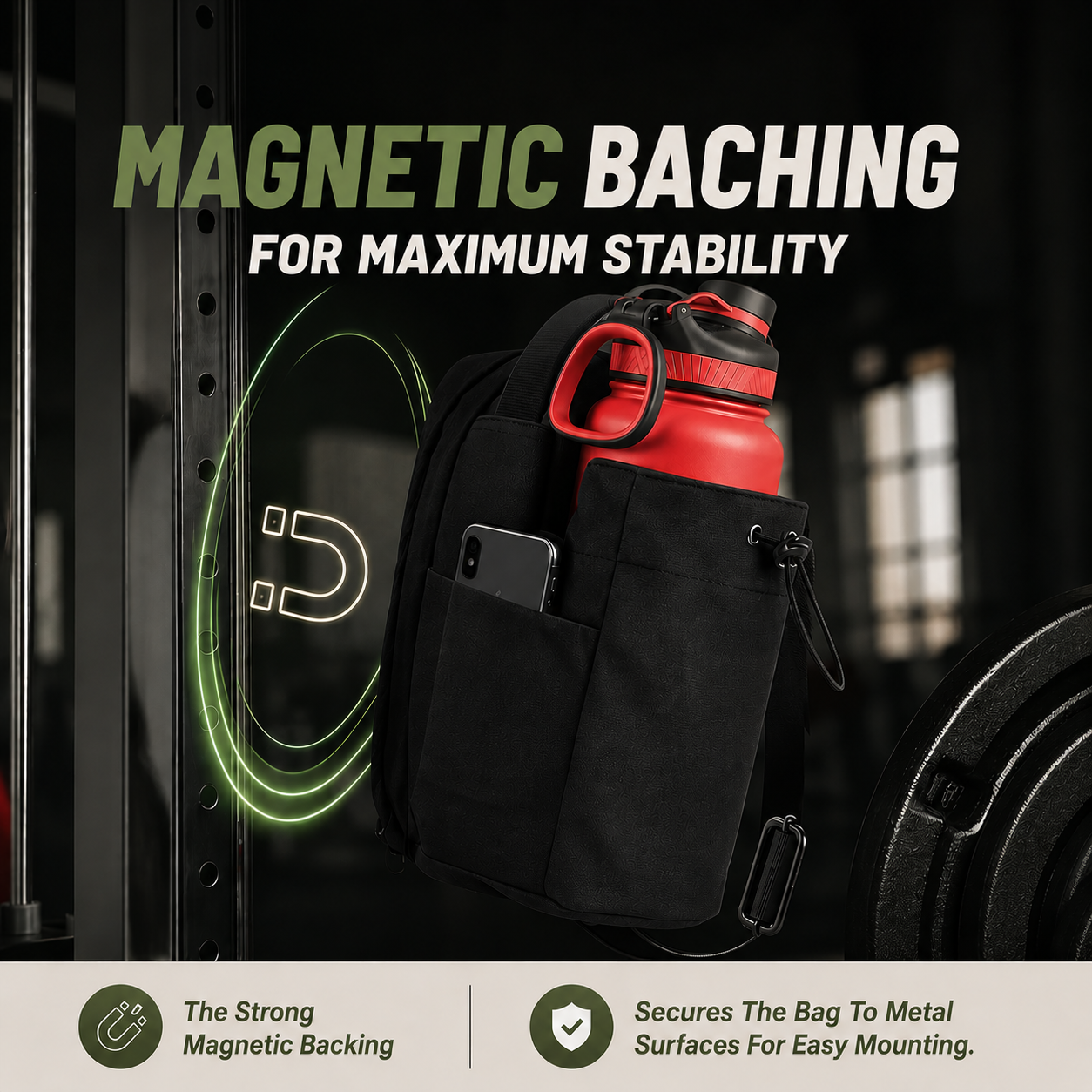 On The Nose Co Signature Magnetic Gym & Fitness Bag