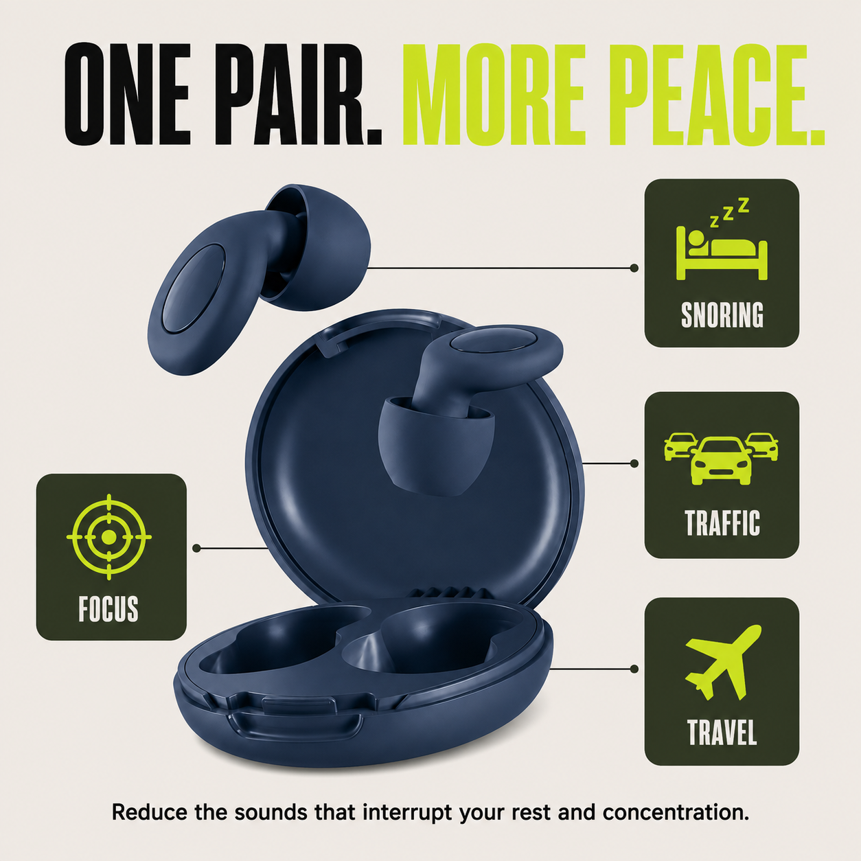 On The Nose Co. Silence™ Sleep Ear Plugs