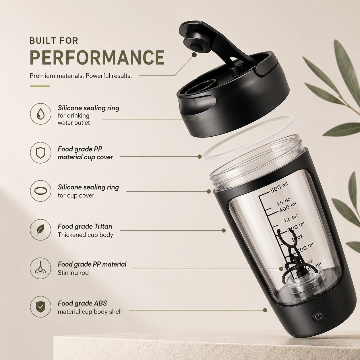 On The Nose Co. Vortex™ Automatic Protein Shaker