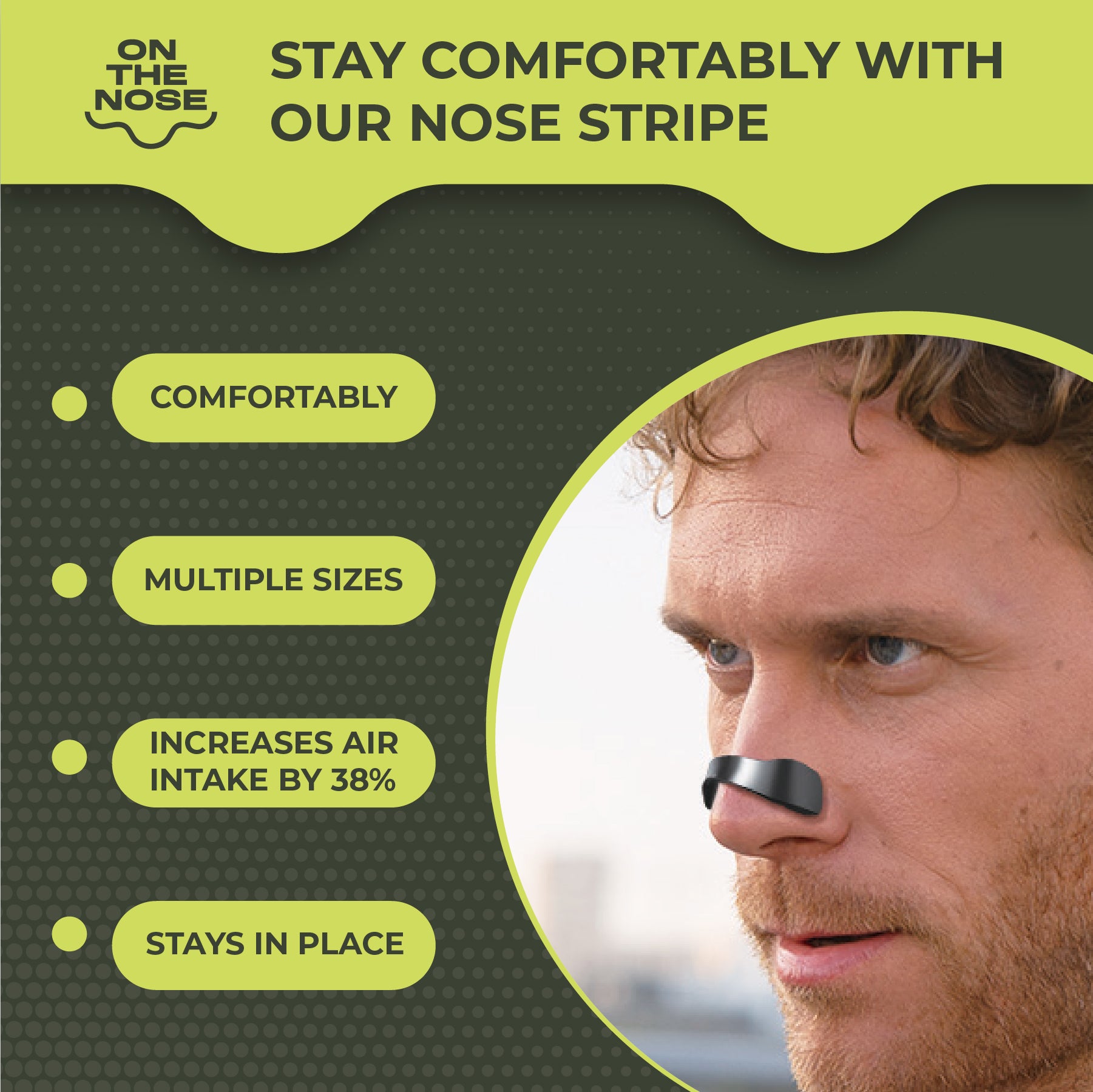 Comparison of athlete with and without On The Nose nasal strip during training